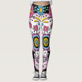 Leggings Crâne de Dia de los Muertos Sugar (Devant)