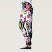 Leggings Crâne de Dia de los Muertos Sugar (Gauche)