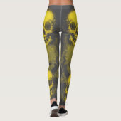 Leggings Crâne Édge | Jaune & Gris (Dos)
