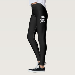 Leggings Crâne et os Légumineuses noires