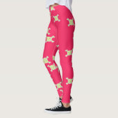 Leggings crâne et os verts (Gauche)