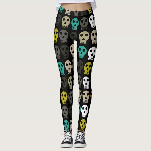 Leggings Crâne funky (Devant)