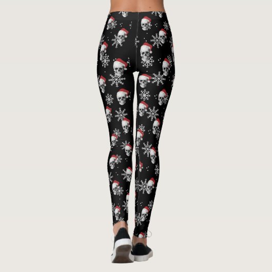 Leggings Crâne grunge Père Noël (Dos)