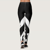 Leggings Crâne noir et blanc (Dos)