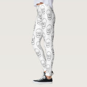Leggings Crâne - noir et blanc (Gauche)