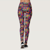 Leggings Crâne psychédélique dynamique (Dos)