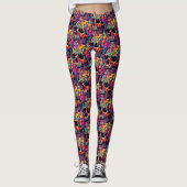 Leggings Crâne psychédélique dynamique (Devant)