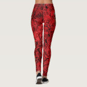 Leggings Crâne sucre rose Roses rouges Vacances (Dos)