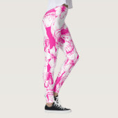 Leggings Crânes à fleurs rose (Droite)