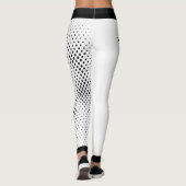 Leggings Crânes Abstraites Polka Noir et Blanc (Dos)