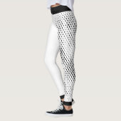 Leggings Crânes Abstraites Polka Noir et Blanc (Gauche)