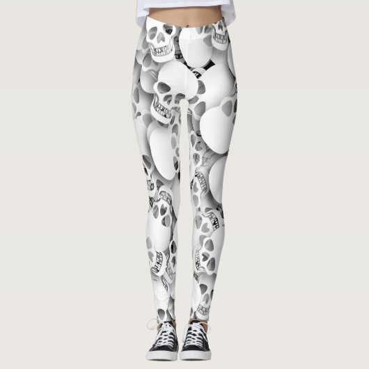 Leggings Crânes blancs (Devant)
