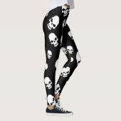 Leggings Crânes de Goth éffrayants Légendes d'Halloween noi (Droite)