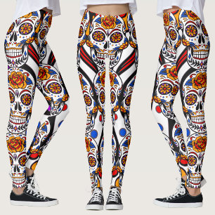 Leggings Crânes de sucre Motif de vacances