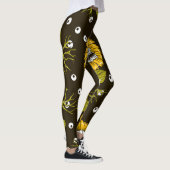 Leggings Crânes de tournesol : Unique Motif sans fil. (Droite)