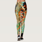 LEGGINGS CRANES DE VOL AVEC FLEURS DE PRINTEMPS (Dos)
