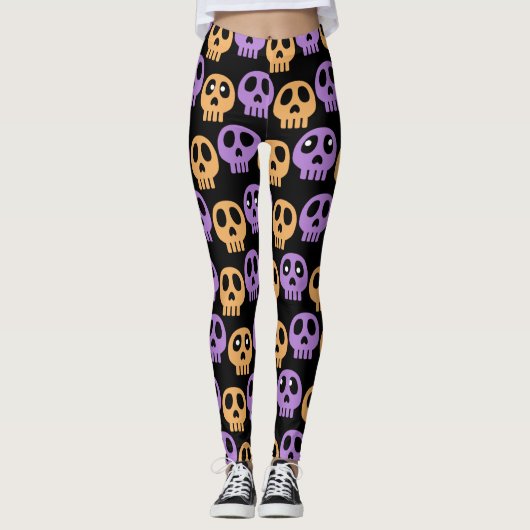 Leggings Crânes d'Halloween (Devant)