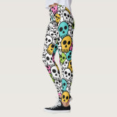 Leggings Crânes éffrayantes Halloween (Gauche)