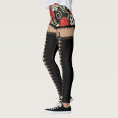 Leggings Crânes et costume de roses (Gauche)