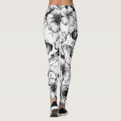 Leggings Crânes et fleurs (Dos)