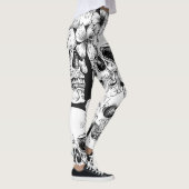 Leggings Crânes et fleurs (Droite)