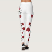 Leggings Crânes et pattes Roses - Crâne Art mode (Dos)