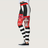 Leggings Crânes Et Roses (Gauche)