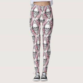 Leggings Crânes et Roses