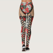 Leggings Crânes et roses (lacez) (Dos)