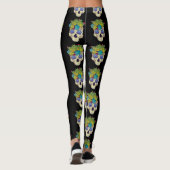 Leggings Crânes et succulents (Dos)