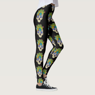 Leggings Crânes et succulents