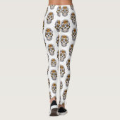 Leggings Crânes Floraux Motif Femmes (Dos)