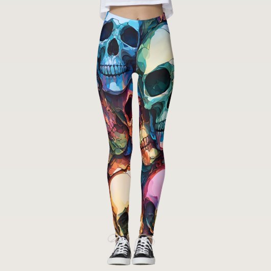 Leggings Crânes funky (Devant)