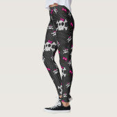 Leggings Crânes gothiques filles (Gauche)