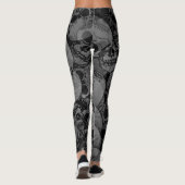 Leggings Crânes Gris Foncé (Dos)
