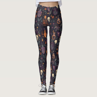 Leggings Crânes Potions & Plantes : Légendes pour effrayer 