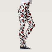 Leggings Crânes psychobliques et roses rouges modélisées (Droite)