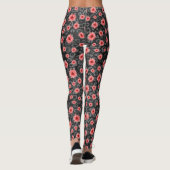 Leggings Crânes rouges et série Tournesol Conception 2 (Dos)