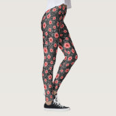 Leggings Crânes rouges et série Tournesol Conception 2 (Droite)
