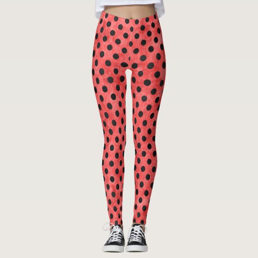 Leggings Crânes rouges et série Tournesol Conception 4 (Devant)