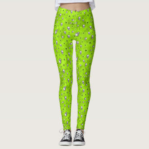 Leggings Crânes verts et série Tournesol Conception 1