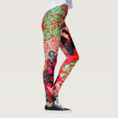 Leggings CRANES VOLANTES AVEC FLEURS PRINTEMPS Floral rouge (Droite)