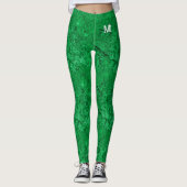 Leggings Craquage vert naturel Rock Texogramme sur mesure (Devant)
