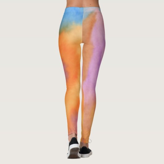 Leggings Cravate multicolore et dynamique (Dos)