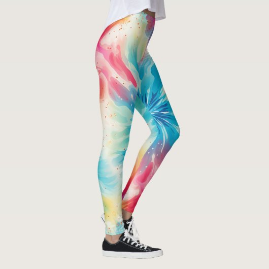 Leggings Cravate rétro et colorant (Droite)