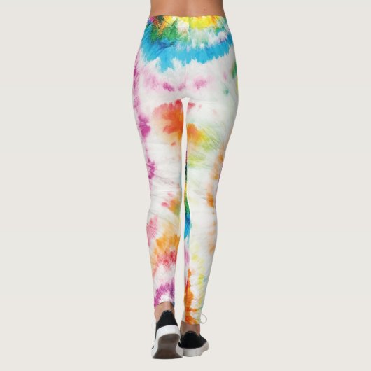 Leggings Cravate spirale, motif tourbillon arc-en-ciel (Dos)