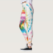 Leggings Cravate spirale, motif tourbillon arc-en-ciel (Gauche)