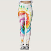 Leggings Cravate spirale, motif tourbillon arc-en-ciel (Devant)