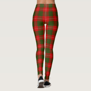 Leggings Crawford tartan rouge vert plaid