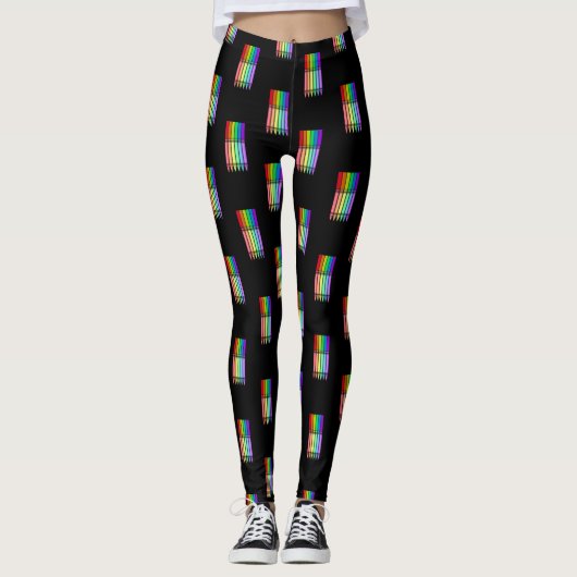 Leggings Crayon arc-en-ciel (Devant)